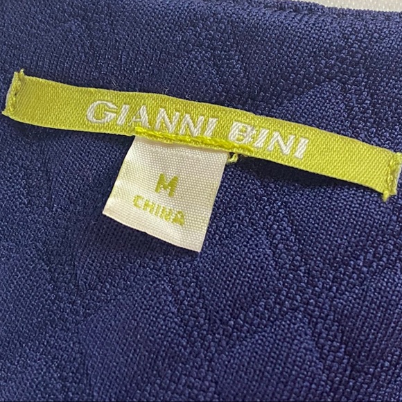 GIANNI BINI | Quilted Navy Short Sleeve | M - Picture 7 of 7
